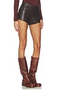 view 2 of 6 Portman Low Rise Short in Chocolate Leather