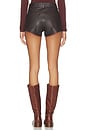 view 4 of 6 Portman Low Rise Short in Chocolate Leather