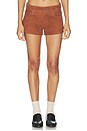 view 1 of 6 Portman Low Rise Short in Cognac Suede