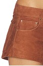 view 6 of 6 Portman Low Rise Short in Cognac Suede
