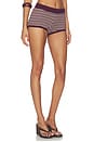view 2 of 6 Camden Knit Short in Burgundy & Soft Pink Stripe