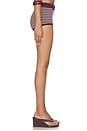 view 3 of 6 Camden Knit Short in Burgundy & Soft Pink Stripe