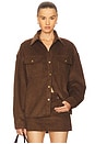 view 1 of 4 Daniele Shirt Jacket in Chocolate Corduroy