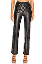 view 1 of 4 Faux Leather Lace Up Pants in Black