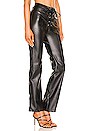 view 2 of 4 Faux Leather Lace Up Pants in Black