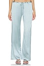 view 1 of 6 Wren Loose Pull On Pant in Dusty Blue Silk