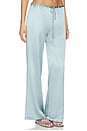 view 2 of 6 Wren Loose Pull On Pant in Dusty Blue Silk