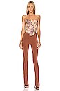 view 4 of 4 Split Hem Leggings in Brown