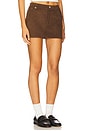 view 2 of 6 Cherry Mini Skirt in Chocolate Corduroy