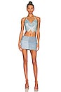 view 4 of 4 Asymmetrical Micro Skirt in Light