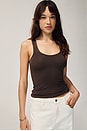 view 1 of 7 Lucy Racerback Tank Top in Chocolate Brown