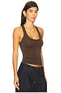 view 2 of 4 Lucy Racerback Tank Top in Chocolate Brown
