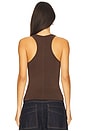 view 3 of 4 Lucy Racerback Tank Top in Chocolate Brown