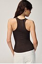 view 4 of 7 Lucy Racerback Tank Top in Chocolate Brown