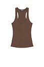 view 6 of 7 Lucy Racerback Tank Top in Chocolate Brown