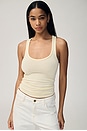 view 1 of 7 Lucy Racer Back Tank in Butter Yellow