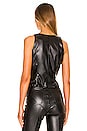 view 3 of 4 Faux Leather Ava Vest in Black