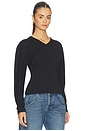 view 2 of 4 Acacia V Neck Long Sleeve Top in Black