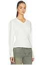 view 2 of 4 Acacia V Neck Long Sleeve Top in White