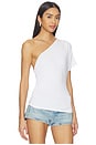view 2 of 5 Linnea One Shoulder Top in White