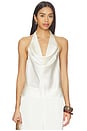 view 2 of 5 Cassia Halter Tank Top in Ivory Silk