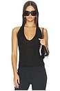view 1 of 4 Valley Sheer Racer Tank Top in Black