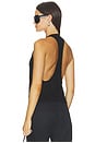 view 3 of 4 Valley Sheer Racer Tank Top in Black