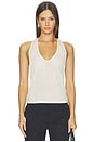 view 1 of 4 Valley Sheer Racer Tank Top in White