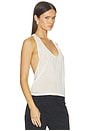 view 2 of 4 Valley Sheer Racer Tank Top in White
