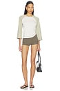 view 4 of 4 Kingsley Top in Olive & White