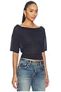 view 2 of 4 Madeo Cowl Neck Tee in Navy