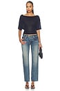 view 5 of 4 Madeo Cowl Neck Tee in Navy