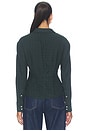 view 4 of 5 Sedona Button Down Top in Navy Forest Plaid