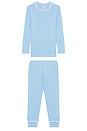 view 1 of 2 PYJAMA in Summer Blue & White