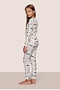 view 4 of 4 Kids Printed Long Pajama Set in Ski Chalet Ivory & Pine