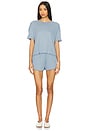 view 5 of 6 Pointelle Short in Faded Denim