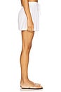 view 3 of 6 Linen Blend Relaxed Short in Off White