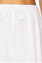 view 6 of 6 Linen Blend Relaxed Short in Off White