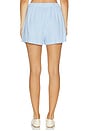 view 5 of 7 SHORT RELAXED LINEN BLEND in Gingham White & Summer Blue