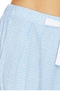 view 7 of 7 SHORT RELAXED LINEN BLEND in Gingham White & Summer Blue