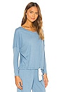 view 2 of 4 Heather Slouchy Top in Blue Shadow Blues