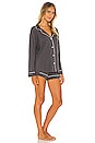 view 2 of 3 Gisele Long Sleeve PJ Set in Graphite & Sorbet
