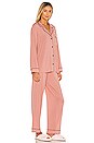 view 2 of 3 Gisele Long PJ Set in Rose Tan & Black