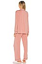 view 3 of 3 Gisele Long PJ Set in Rose Tan & Black