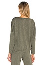 view 3 of 4 Heather Slouchy Top in Avocado