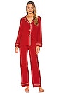 view 1 of 3 Gisele The Long PJ Set in Haute Red & Ivory