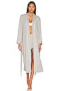 view 1 of 4 Gisele The Long Robe in Heather Grey & Ivory
