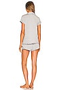 view 3 of 3 Ruthie The Short Sleeve Ruffle PJ Set in Heather Grey