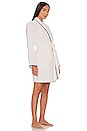 view 3 of 4 Terry The Whip-Stitch Robe in White & Navy