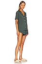view 2 of 3 Gisele Short Pajama Set in Kelp & Black